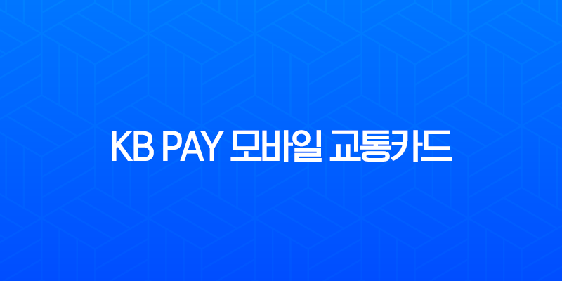 KB Pay 모바일 교통카드 완벽 가이드 등록부터 사용법, 해지까지 총정리 7