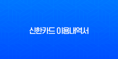 신한카드 이용내역서 발급 방법 총정리 (엑셀 다운로드, 출력, 6개월 이상) 1