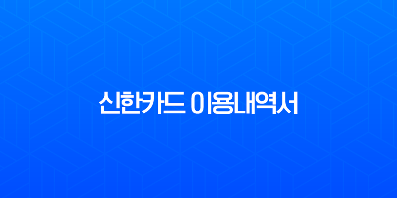 신한카드 이용내역서 발급 방법 총정리 (엑셀 다운로드, 출력, 6개월 이상) 7