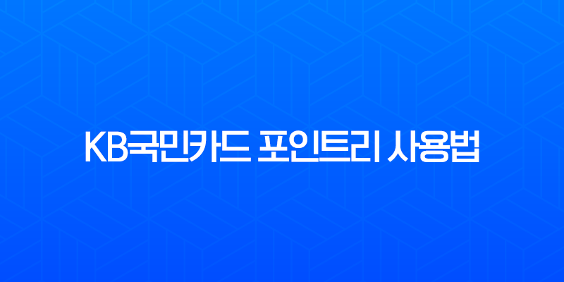 KB국민카드 포인트리 완벽 사용법 2025년 최신 가이드 (현금화, 사용처, 꿀팁 총정리) 7