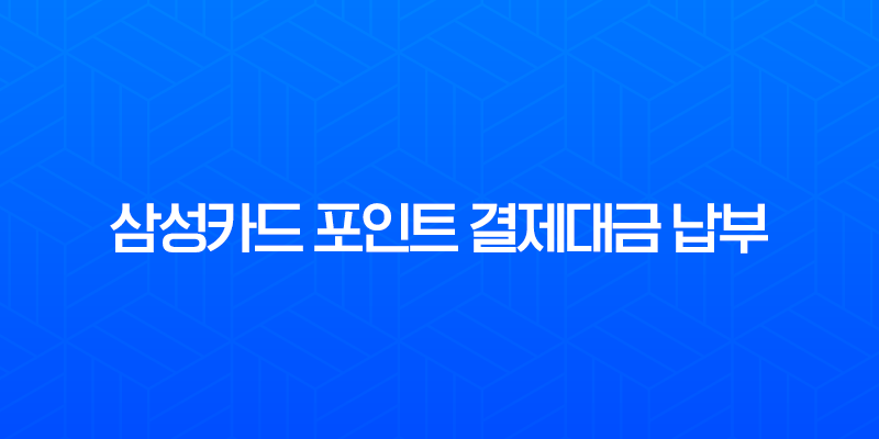 삼성카드 포인트 결제대금 납부, 현금처럼 사용하는 가장 확실한 방법 (모니모, 홈페이지, 고객센터) 7