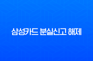 삼성카드 분실신고 해제 방법, 정지된 카드 다시 사용하기 위한 완벽 가이드 11