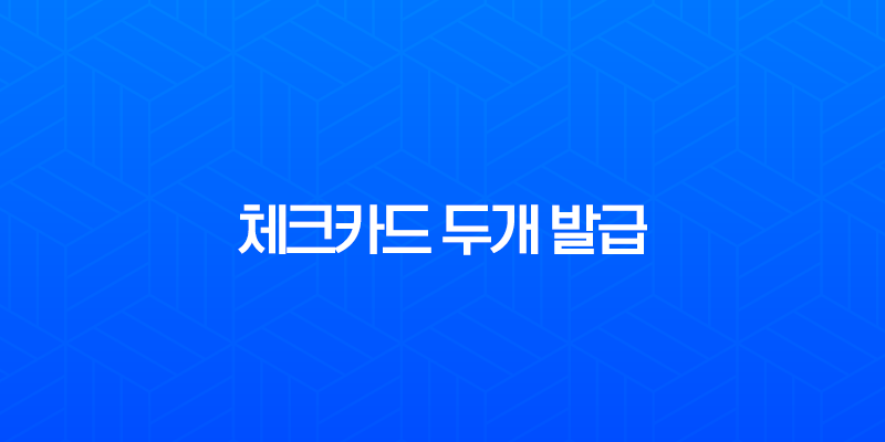 체크카드 두개 발급, 한 계좌로 가능할까? 발급 조건과 꿀팁 총정리 7