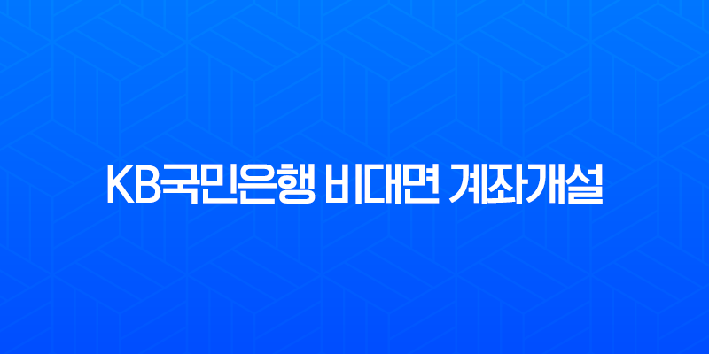 KB국민은행 비대면 계좌개설 완벽 가이드 | 준비물부터 한도제한 없는 통장 만들기 방법 총정리 7