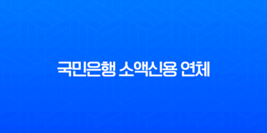 국민은행 소액신용 연체, 가볍게 생각하면 안 되는 이유와 해결책 5