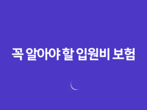 2025년 꼭 알아야 할 입원비 보험 - 입원 치료, 걱정 없이 치료받기 위한 보험 19