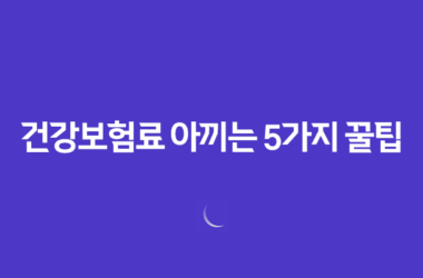 20대 똑똑하게 건강보험료 아끼는 5가지 꿀팁 17