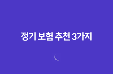 정기 보험 추천 3가지 - 10억 보장 가능한 상품 비교 11