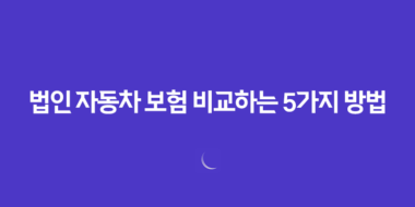법인 자동차 보험 비교하는 5가지 방법(+ 보험료, 임직원 범위, DB까지 꼼꼼하게!) 32 법인 자동차 보험 비교하는 5가지 방법(+ 보험료, 임직원 범위, DB까지 꼼꼼하게!) 31