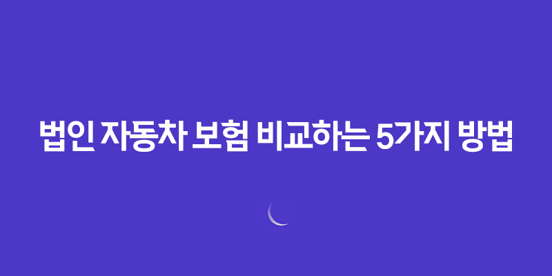 법인 자동차 보험 비교하는 5가지 방법(+ 보험료, 임직원 범위, DB까지 꼼꼼하게!) 295
