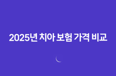 2025년 치아 보험 가격 비교 및 완벽 분석 - 나에게 맞는 최적의 상품 찾기 25
