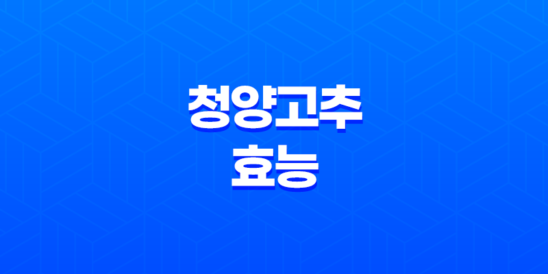 청양고추 효능과 부작용 알아보기 8 청양고추 효능과 부작용 알아보기 7