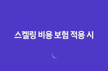 스켈링 비용 보험 적용 시 비용과 조건 9