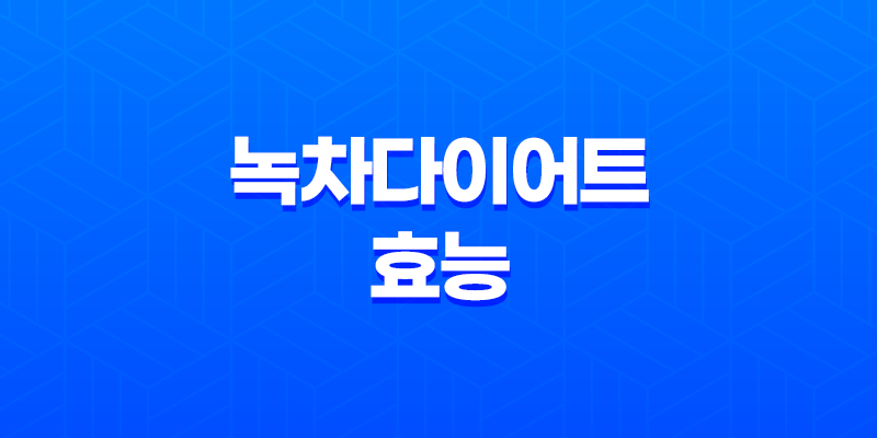 녹차다이어트 효능, 부작용, 먹는법 총정리 7