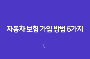 필수 확인! 자동차 보험 가입 방법 5가지 - 자동차 보험 가입 완벽 가이드 19