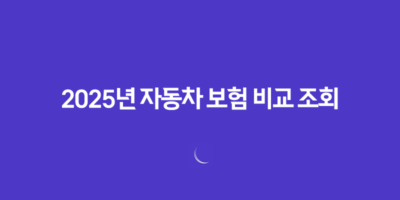 2025년 자동차 보험 비교 조회 707