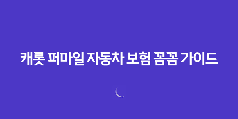 캐롯 퍼마일 자동차 보험 꼼꼼 가이드 - 후기와 가입 방법까지 3분 총정리 825