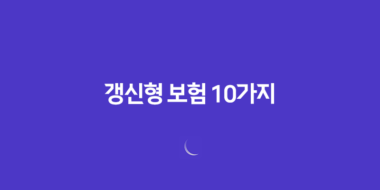 갱신형 보험 10가지 핵심 이해와 나에게 맞는 선택 48