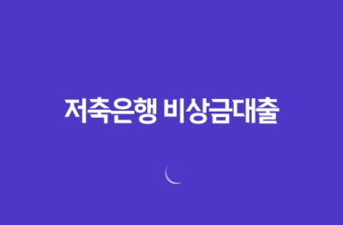 저축은행 비상금대출: 한도와 금리, 무직자, 대학생, 주부도 가능할까? 13