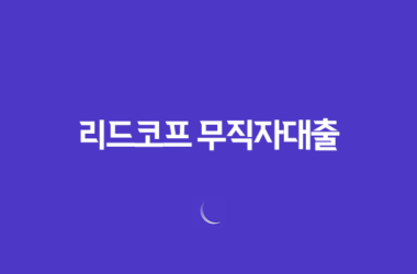 리드코프 무직자대출, 모바일 간편 신용대출 조건 및 한도 17