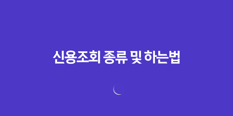 신용조회 종류 및 하는법 8 신용조회 종류 및 하는법 7