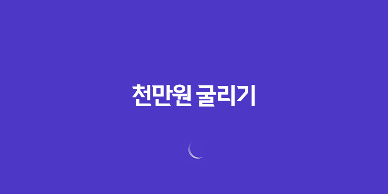천만원 굴리기, 돈을 효과적으로 운용하는 방법 7