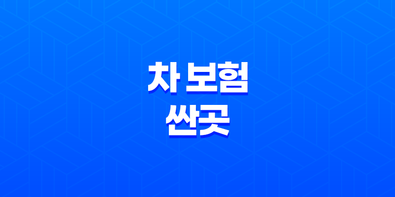차 보험 싼곳(+ 2025년 자동차 보험료 절약 가이드) 8 차 보험 싼곳(+ 2025년 자동차 보험료 절약 가이드) 7