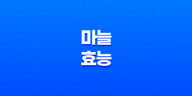 마늘의 효능과 부작용 7