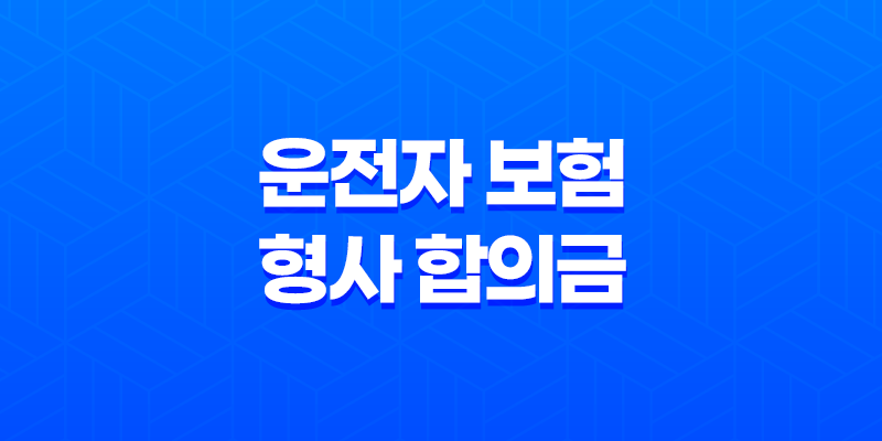 운전자 보험 형사 합의금 보상 완벽 분석 2025 8 운전자 보험 형사 합의금 보상 완벽 분석 2025 7