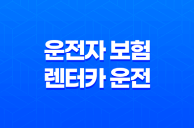 10가지 핵심 정보 - 운전자 보험 렌터카 운전 시 보장 범위 완벽 분석 17