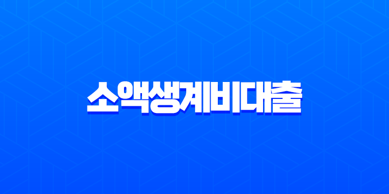 소액생계비대출 후기 및 자격 조건 신청 방법 완벽 정리 7